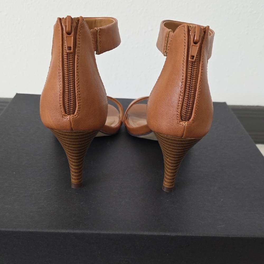 Style & Co. Cognac Open-Toe Ankle-Strap Heels - Picture 3 of 6